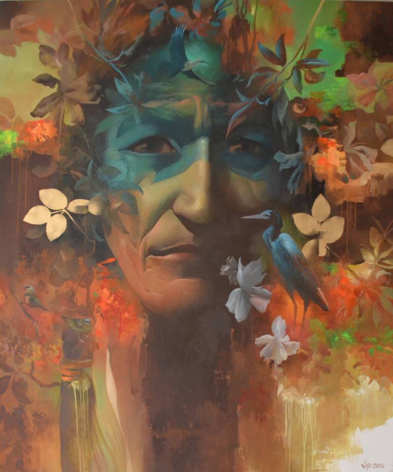 770x924 Saatchi Art The Master Of The Jungle(Shaman) Painting By Vlad Tasoff - Shaman Painting