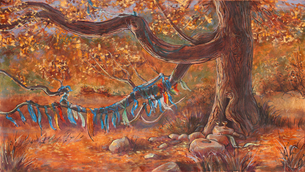 1000x566 The Leopard In The Land Snow Leopard Conservancy - Shaman Painting