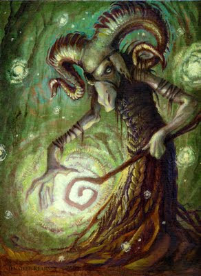 292x400 Art Of Jennifer Kearney Forest Shaman (Two Thumbnails + - Shaman Painting