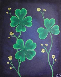 236x295 St Patrick's Day Paintings - Shamrock Painting