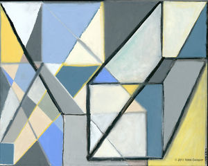 300x240 Original Geometric Abstract Painting 16x20 Contemporary Modern - Shapes Painting