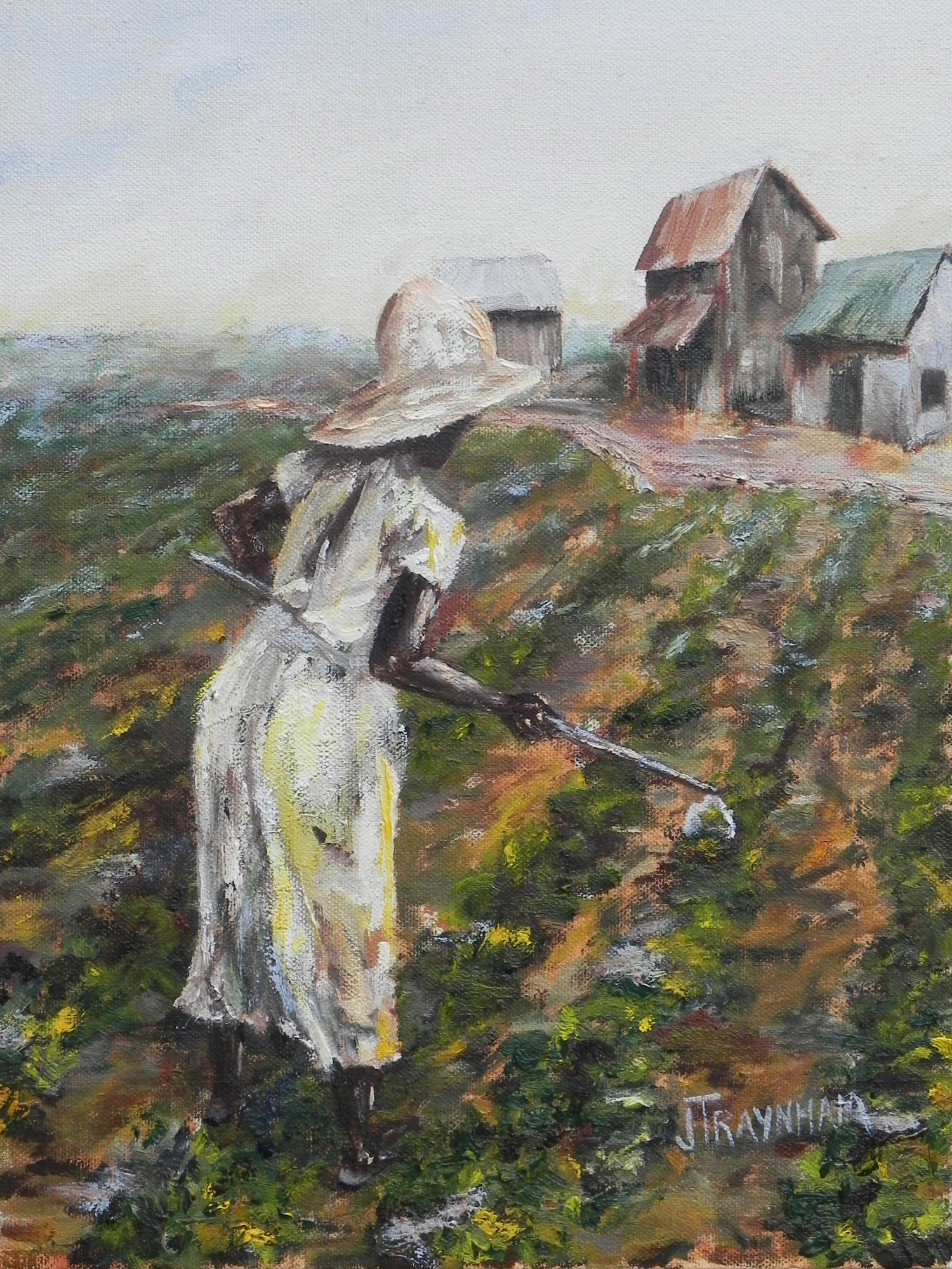 1500x2000 Jenny Traynham, Fine Artist Fine Art And Oil Painting For Sale - Sharecropper Painting