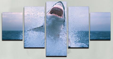 480x253 Shark! Canvas Painting Epic Goodies Shop - Shark Canvas Painting