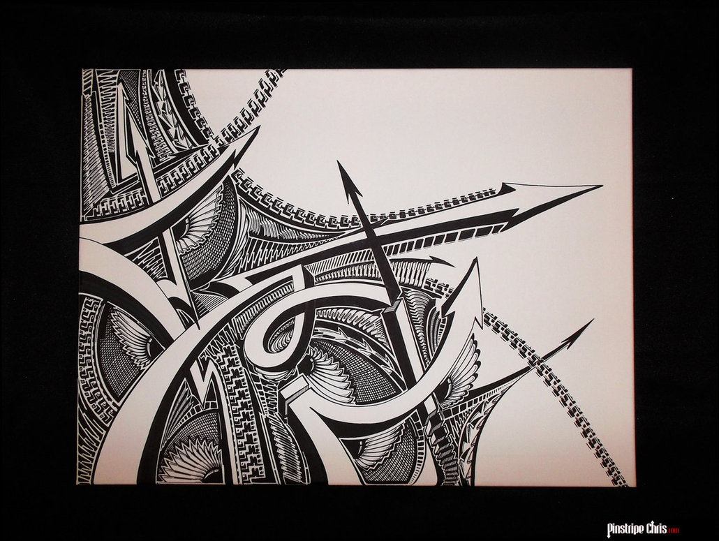 1030x775 Sharpie Art Canvas (Complete) By Pinstripechris - Sharpie Painting