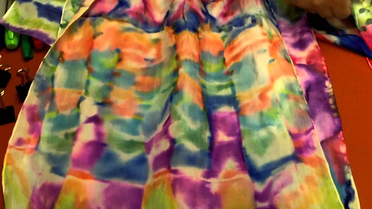 1280x720 Silk Scarves Dyeing With Sharpie Markers - Sharpie Painting