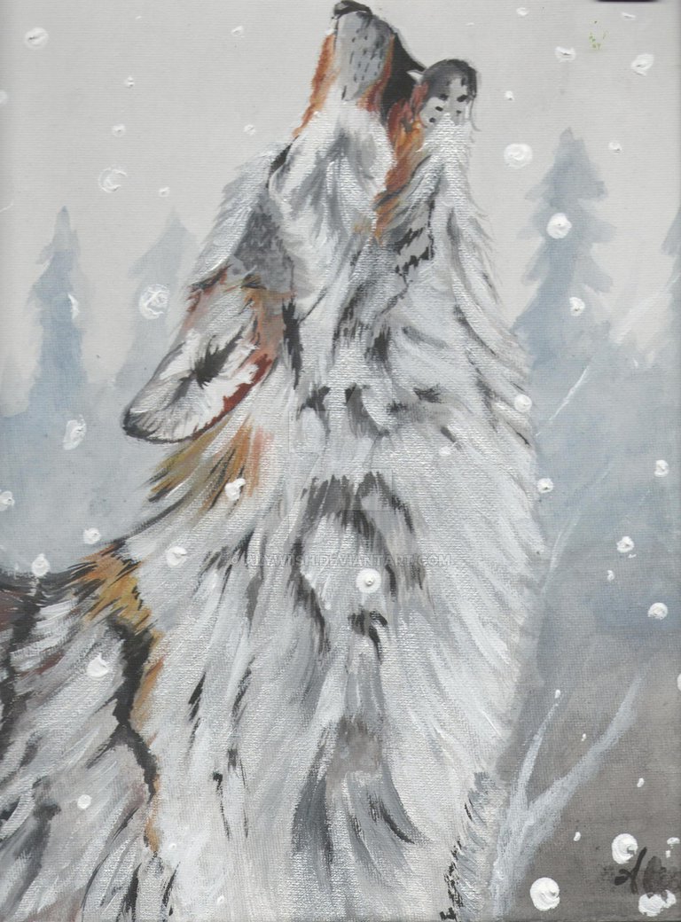 768x1040 She Wolf By Alywiish - She Wolf Painting