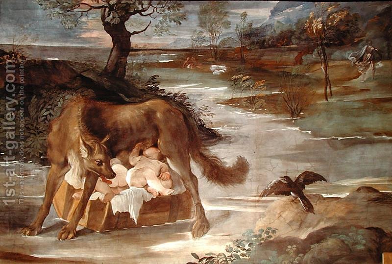 800x539 She Wolf Suckling Romulus And Remus, - She Wolf Painting