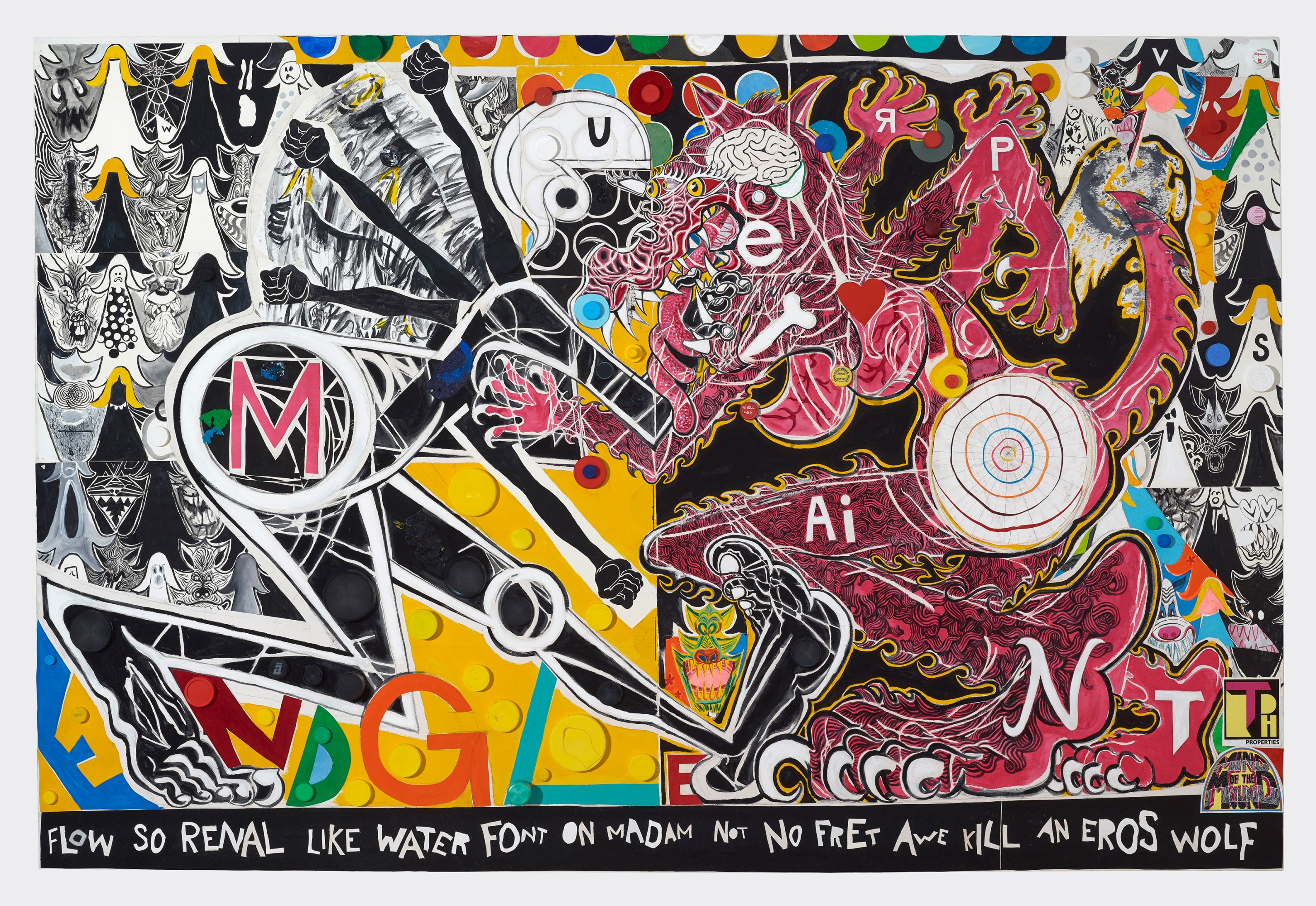 2906x2000 Trenton Doyle Hancock The She Wolf Amongst Them Fed Undom'S - She Wolf Painting