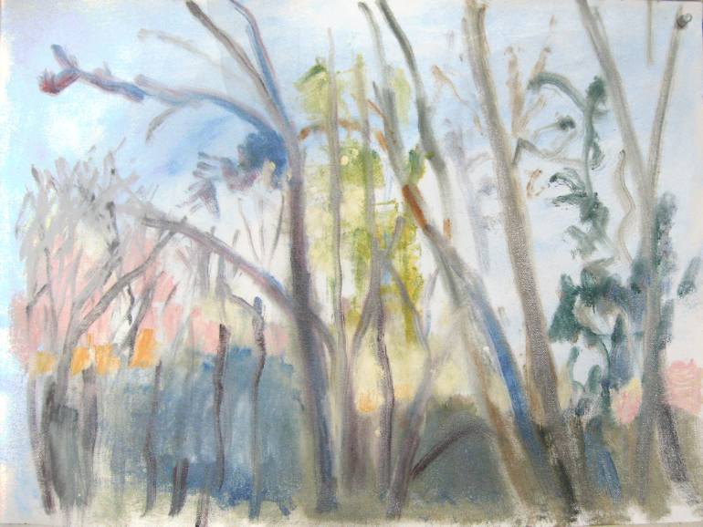 770x578 Saatchi Art Treeline Painting By Maureen Shea - Shea Painting