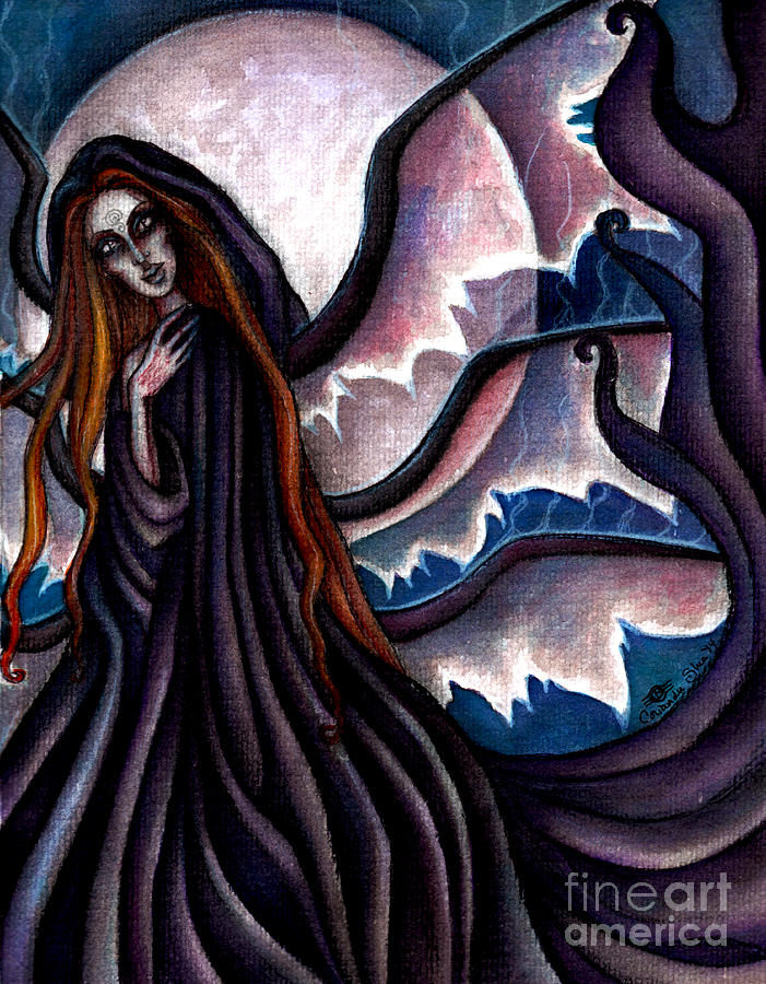 701x900 The Black Belladonna Painting By Coriander Shea - Shea Painting