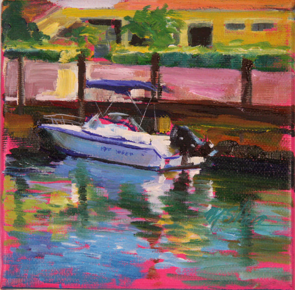 600x590 The Key West Dock Side - Shea Painting