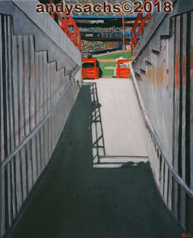 650x800 Andy Sachs Nostalgia Paintings And Prints - Shea Stadium Painting