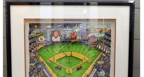 466x250 Farewell Tour Mets Present Chipper Jones With Interesting Shea - Shea Stadium Painting