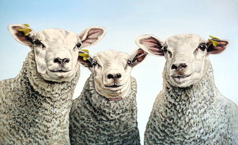 770x471 Saatchi Art Sheep Painting By Clara Bastian - Sheep Painting