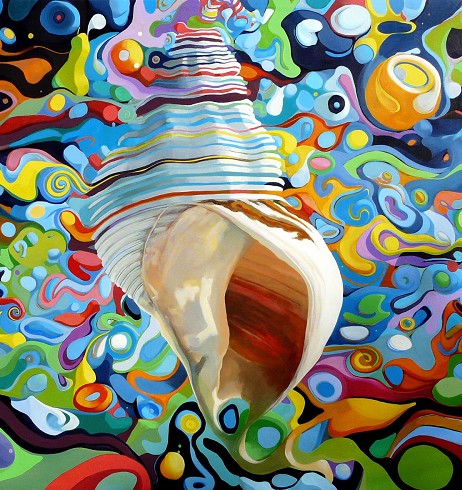 462x490 Micheline Robinson, Shell Painting, Shell Painting, Shell Artwork - Shell Painting