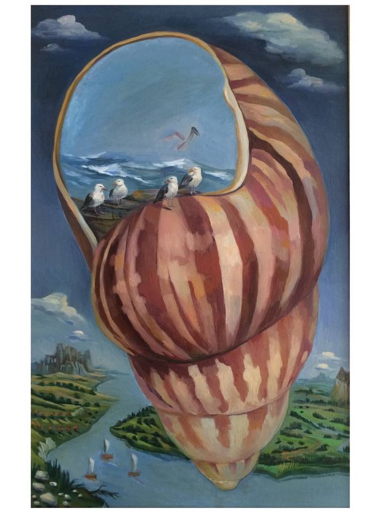 770x1027 Saatchi Art The Shell Painting By Yana Westberg - Shell Painting