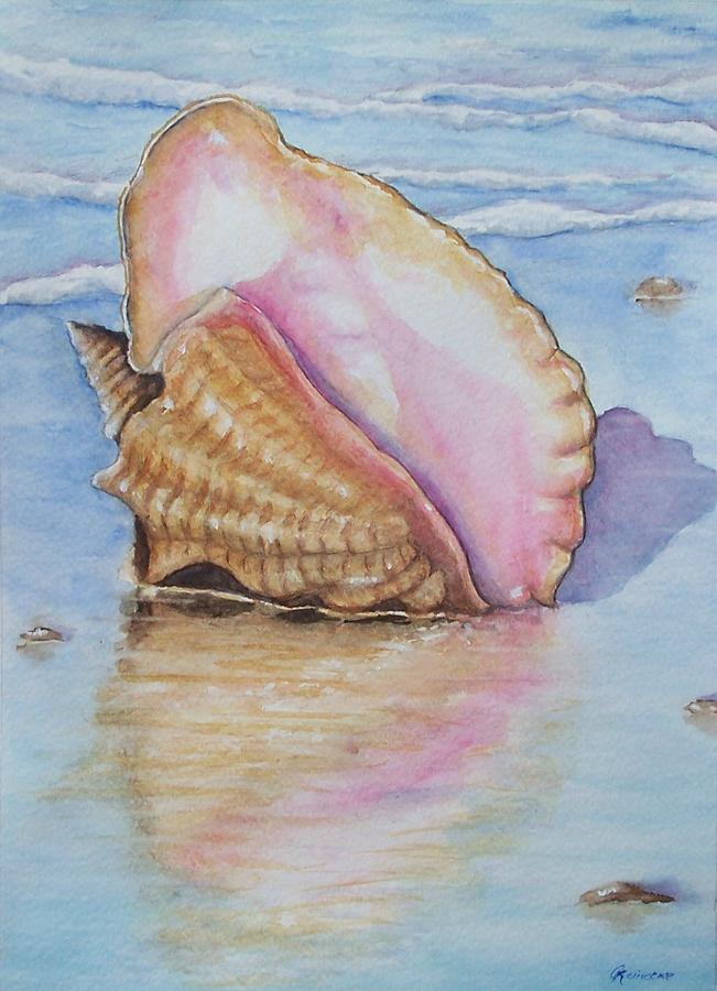 651x900 Summer Shell Painting By Conni Reinecke - Shell Painting