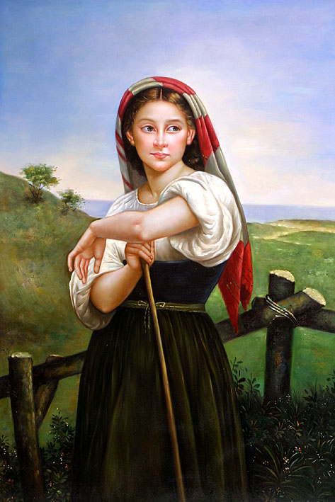 473x709 Girl Shepherd - Shepherd Girl Painting