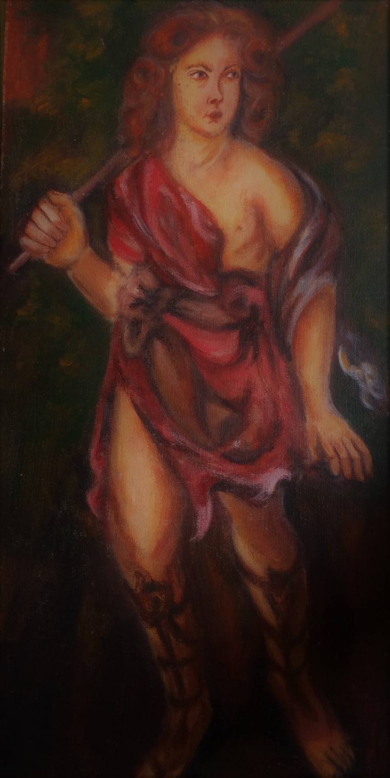 770x1536 Saatchi Art Shepherd Boy Painting By Chandrima Dutta - Shepherd Girl Painting