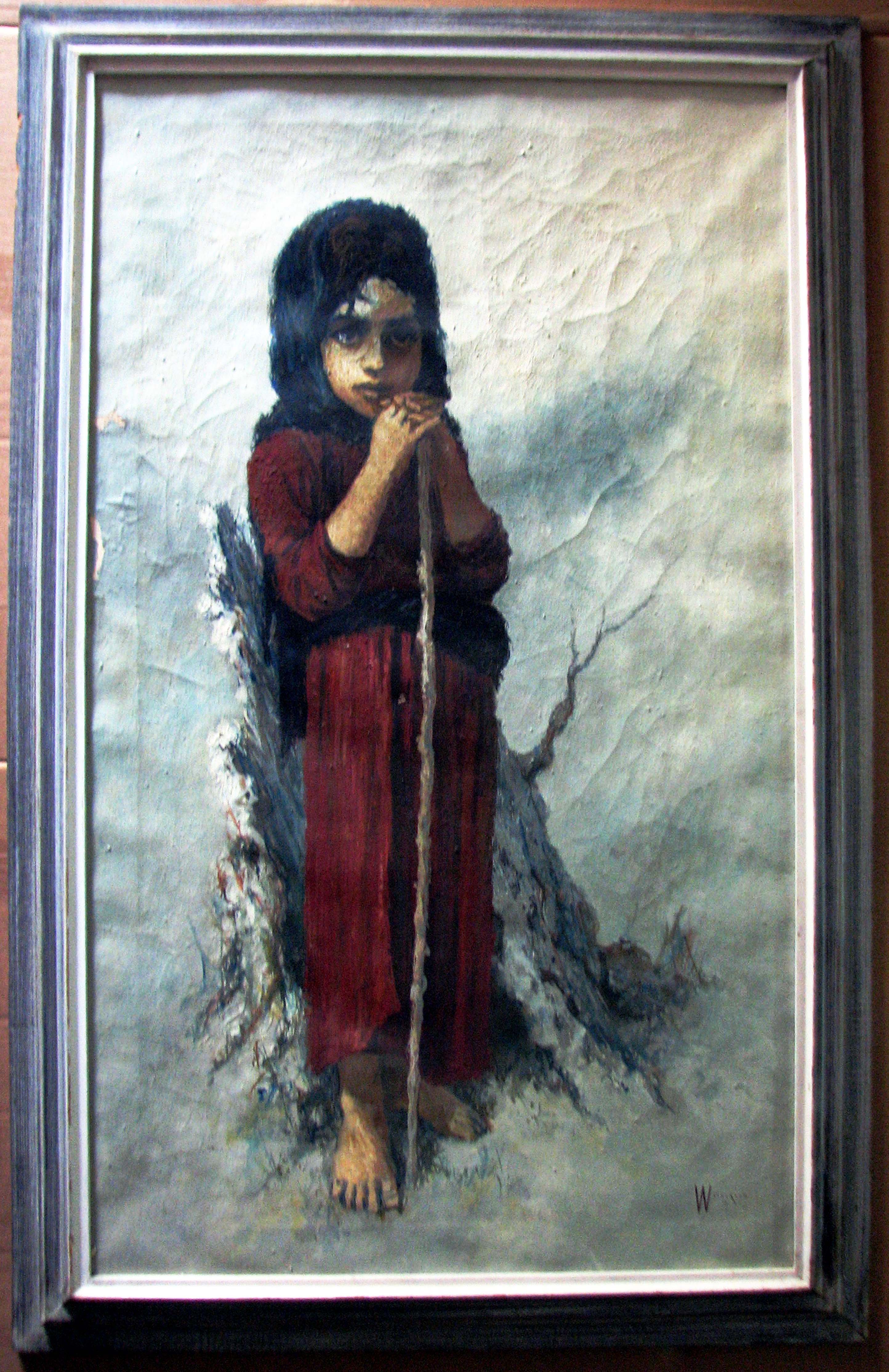 2888x4457 Shepherd Girl Hana Greenfield's Israeli Art Collection - Shepherd Girl Painting