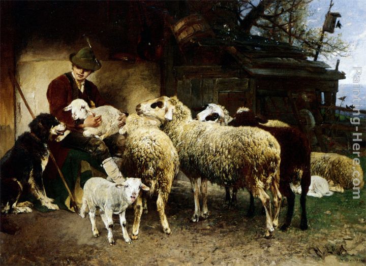 720x524 Heirich Von Zugel The Young Shepherd Painting Anysize 50% Off - Shepherd Painting