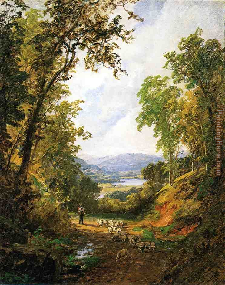 743x939 Jasper Francis Cropsey Shepherd And Flock Painting Anysize 50% Off - Shepherd Painting