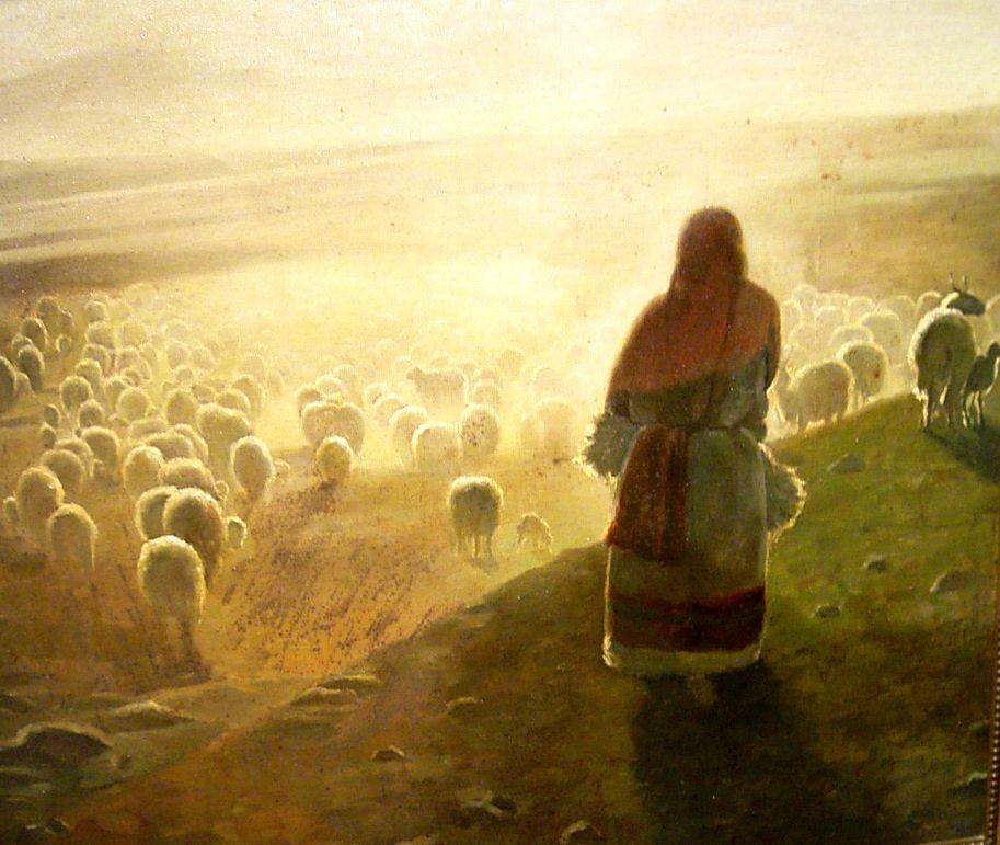 913x771 Painting Oil On Canvas Shepherd Woman Edith's Gallery - Shepherd Painting