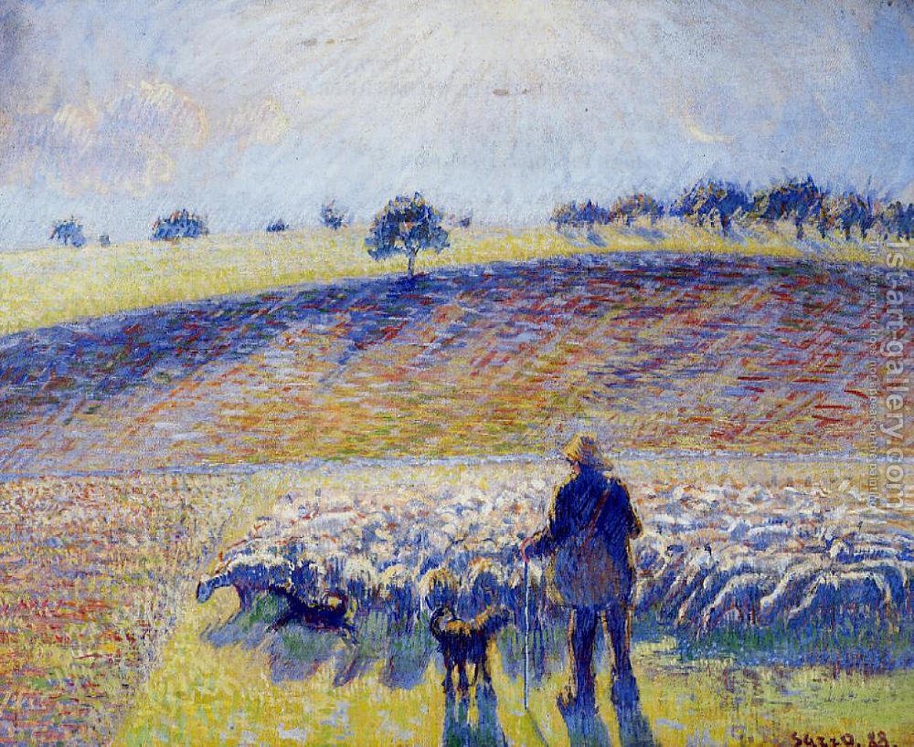 1000x818 Shepherd And Sheep Camille Pissarro Reproduction 1st Art Gallery - Shepherd Painting