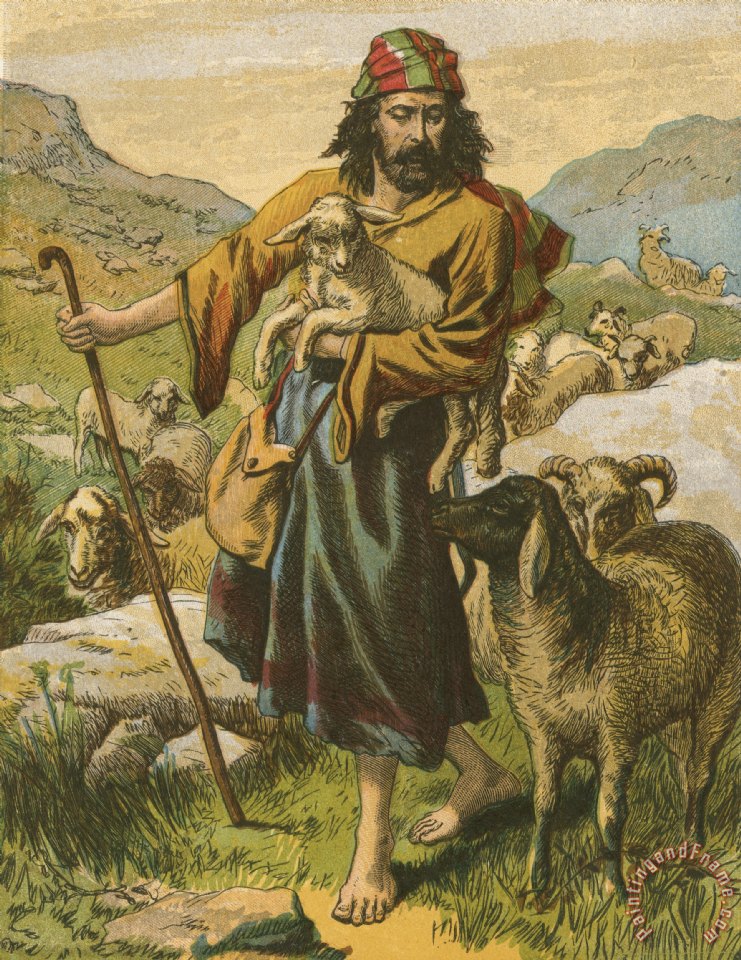 741x960 English School The Good Shepherd Painting - Shepherd Painting