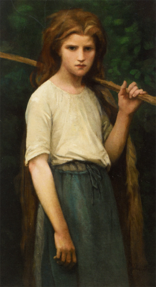 546x1000 The Shepherdess Painting Jules Adolphe Breton Oil Paintings - Shepherdess Painting