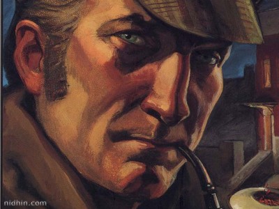 400x300 Sherlock Holmes A Kyndle In The Mynd - Sherlock Holmes Painting