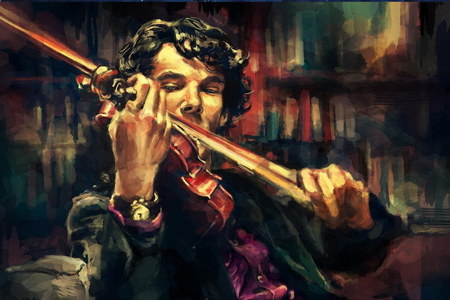 640x427 Sherlock Holmes Oil Painting Poster Canvas Printeds 27x40cm Home - Sherlock Holmes Painting