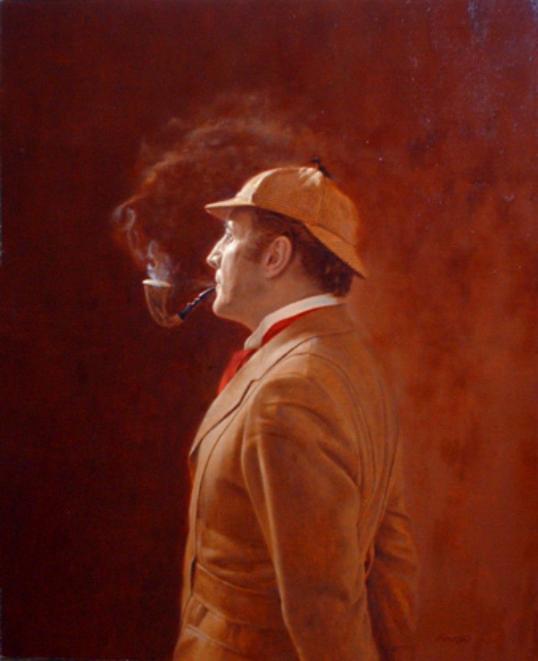 781x960 This Original Painting By Roger Kastel Was Created For The Cover - Sherlock Holmes Painting