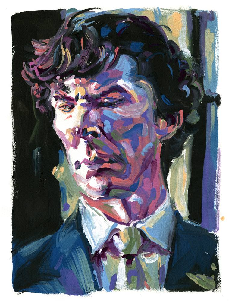 770x1005 Saatchi Art Sherlock Painting By Omar Khouri - Sherlock Painting