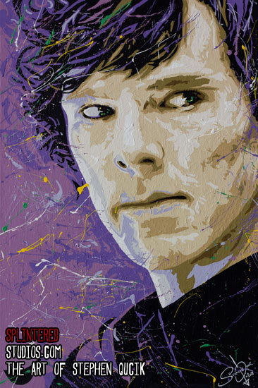 366x550 Sherlock Painting, Benedict Cumberbatch Art - Sherlock Painting