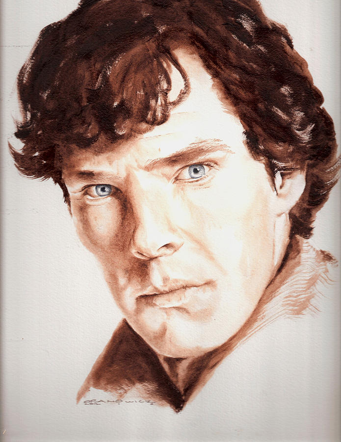 695x900 Sherlock Painting By Karl Opanowicz - Sherlock Painting