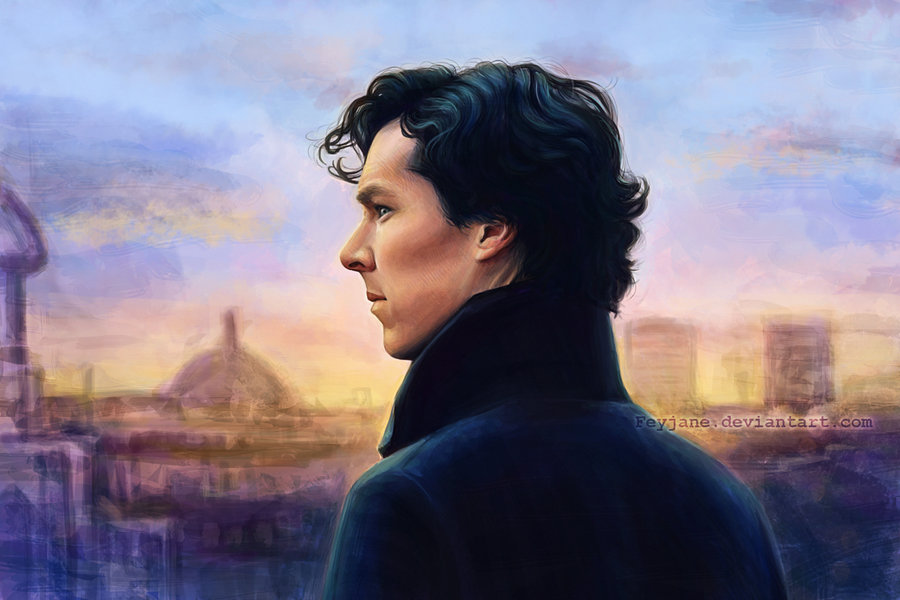 900x600 Sherlock Is Back! By Feyjane - Sherlock Painting