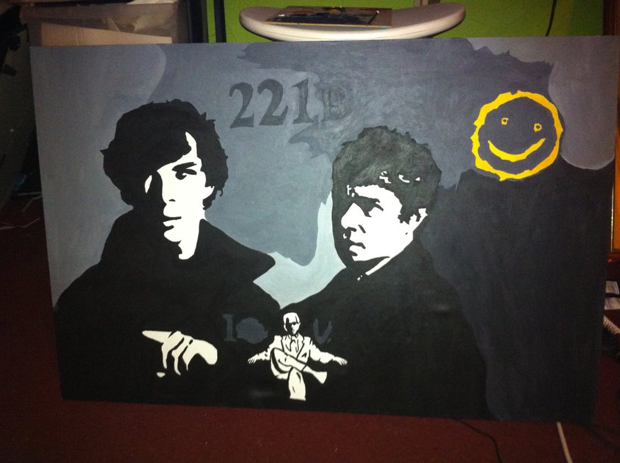 900x672 Sherlock Painting Finished By Dragongirl02 - Sherlock Painting