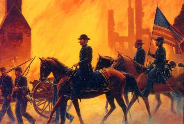 646x437 The Southern Cultural Cleansing Like March To The Sea - Shermans March Painting