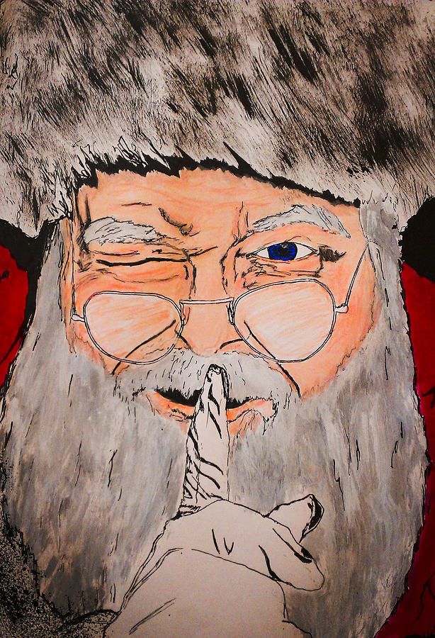614x900 Santa Claus Drawing - Shh Painting