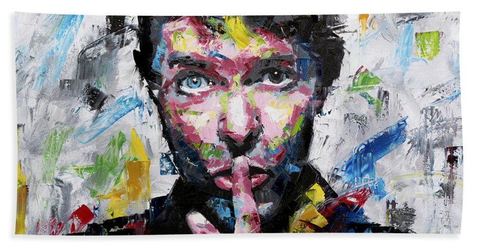 967x500 David Bowie Shh Beach Towel For Sale By Richard Day - Shh Painting