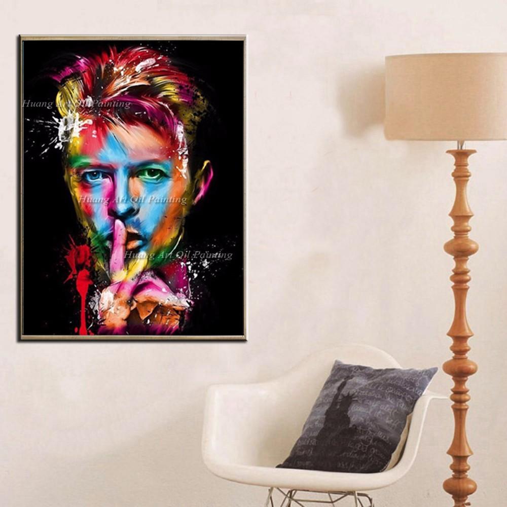 1000x1000 Top Artist Hand Painted High Quality Abstract David Bowie - Shh Painting
