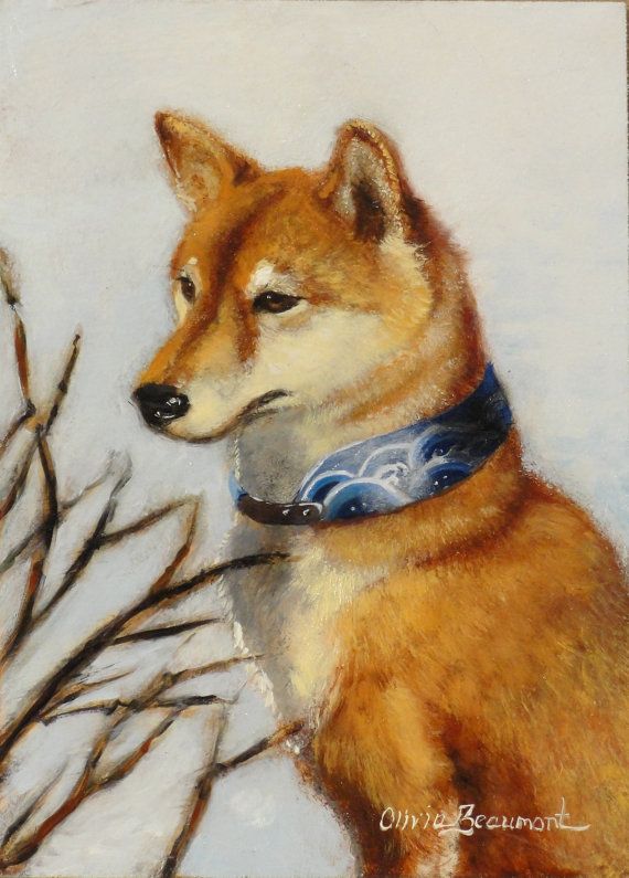 570x795 Shiba Inu Art - Shiba Inu Painting
