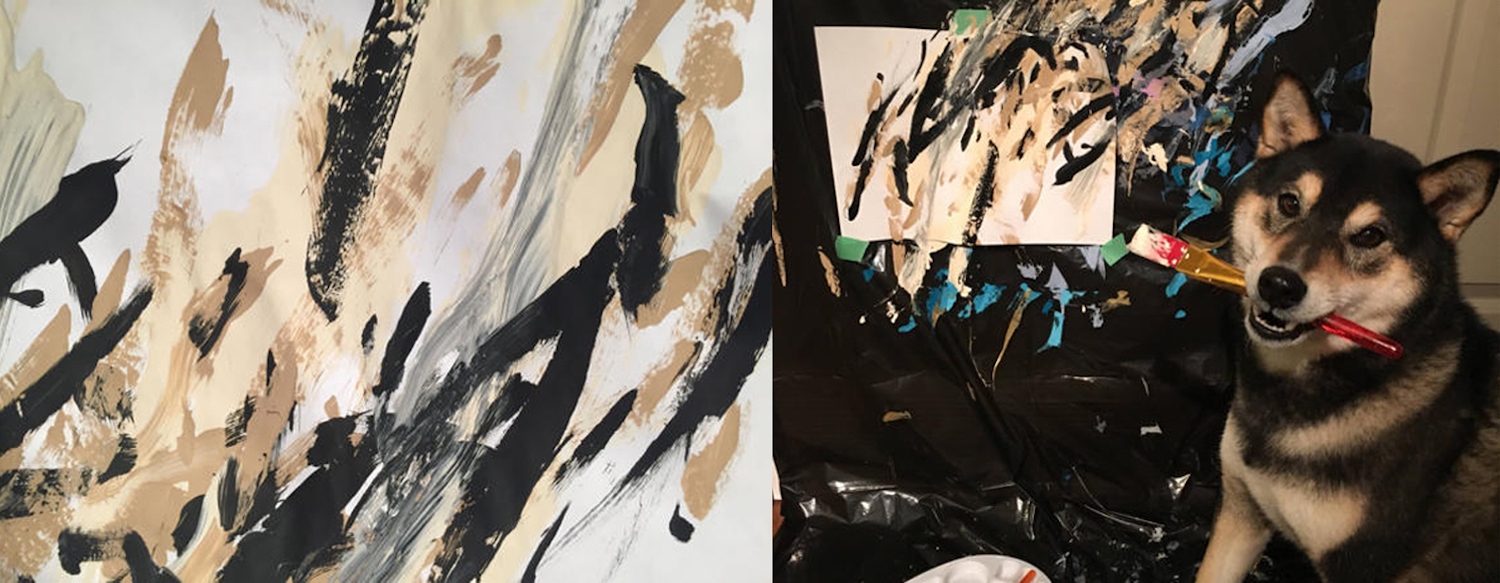 1500x583 The Internet Is Freaking Out Over This Painting Shiba Inu - Shiba Inu Painting