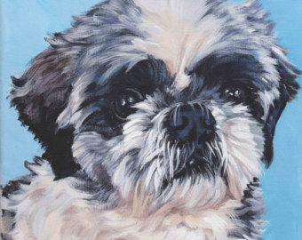 340x270 Shih Tzu Painting Etsy - Shih Tzu Painting