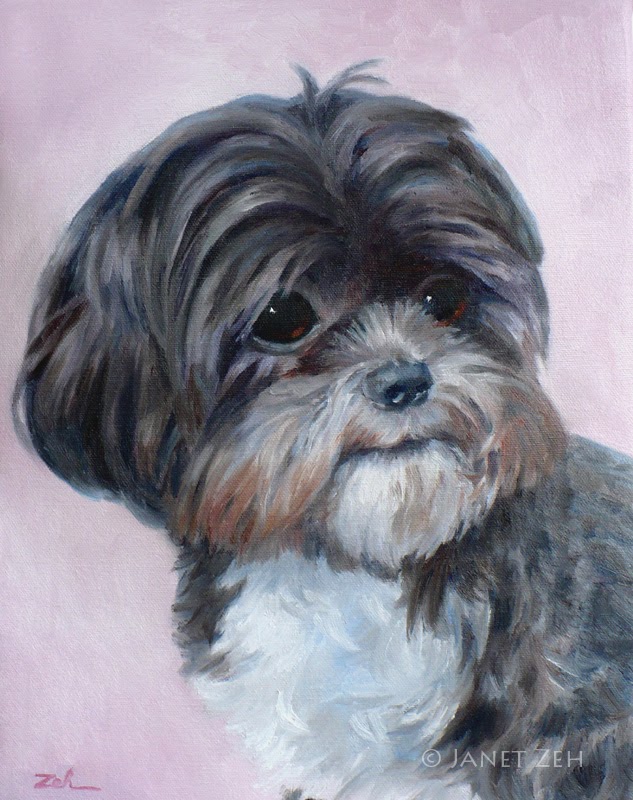 633x800 Zeh Original Art Blog Watercolor And Oil Paintings Shih Tzu Pet - Shih Tzu Painting