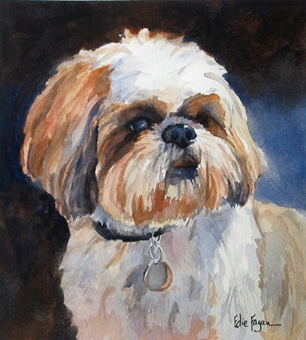 432x480 Edie Fagan - Shih Tzu Painting