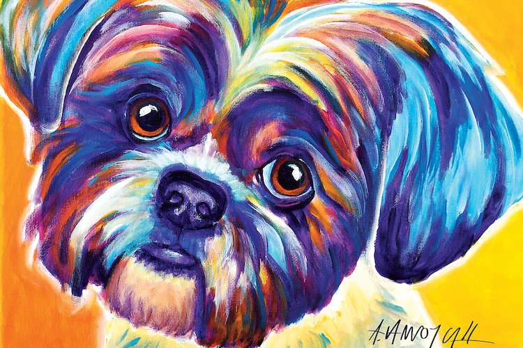 Shih Tzu Painting at PaintingValley.com | Explore collection of Shih ...