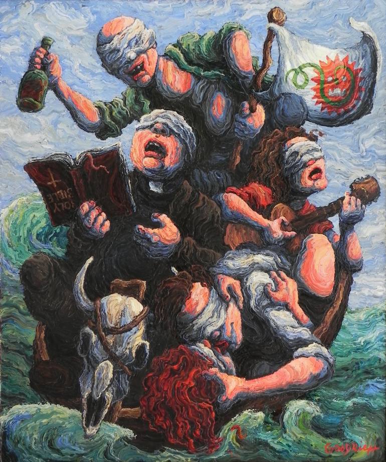 770x921 Saatchi Art Ship Of Fools Painting By David Goodrich - Ship Of Fools Painting