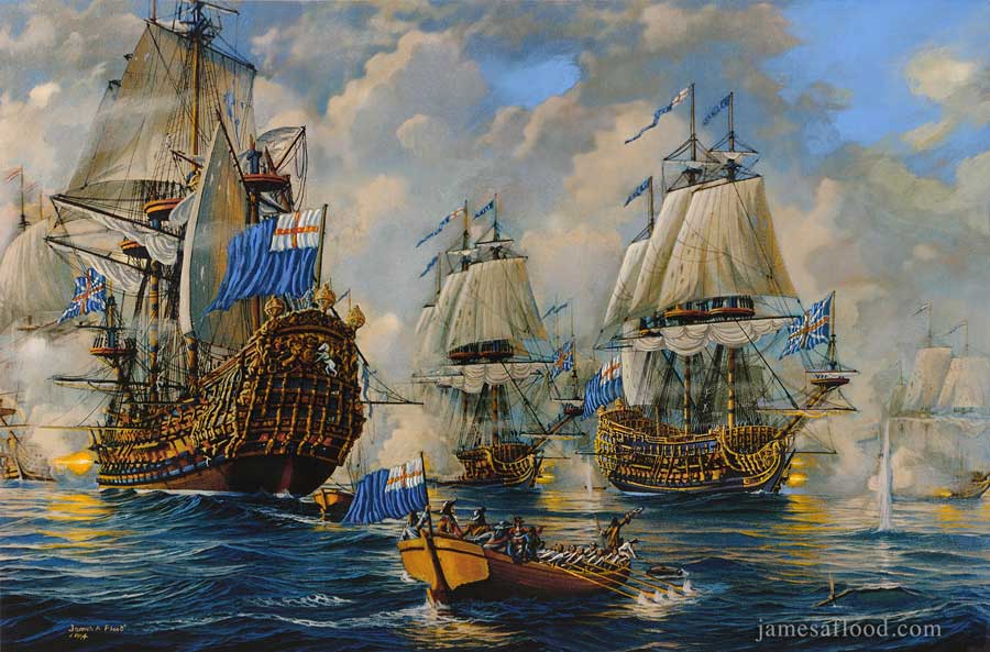 900x593 Paintings Of 17th Century Tall Ships, Ships Of The Line - Ship Of The Line Painting